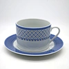 Geometric pattern ceramic plate